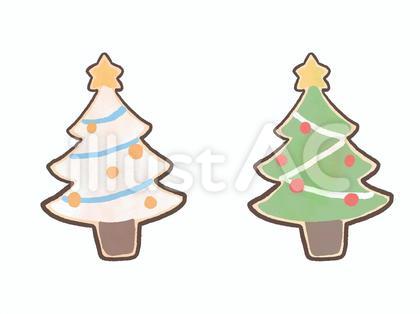 クリスマスツリーのアイシングクッキー