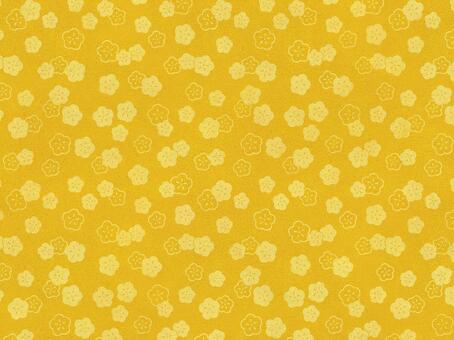 金色和柄パターン【梅の花】 和柄,金色,背景,ゴールド,シームレスパターン,手描き,金,金箔,祝い,祝賀のイラスト素材