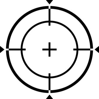 照準 照準,ターゲット,ロックオン,狙撃,スコープ,標的,照準器,的,狙い,シンプルのイラスト素材