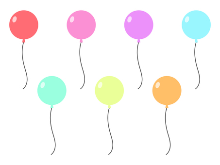 Illustration, balloon, pastel colour, tiny, 