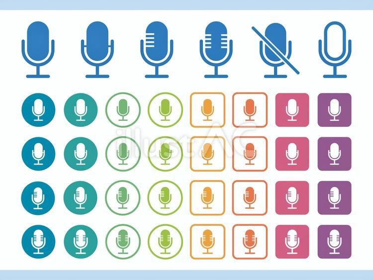 Free Vectors | Set of microphone icons (colorful)
