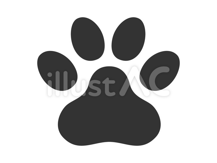 犬の足跡 犬,いぬ,イヌのイラスト素材