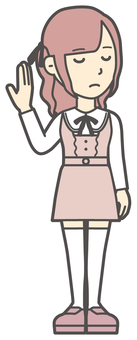  量産型女子-270-全身 いらない,地雷系,女性,女の子,ツインテール,量産型,人物,かわいい,結構,断るのイラスト素材