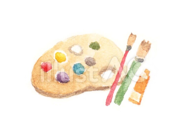 絵の具 絵の具セット,油彩,教科のイラスト素材