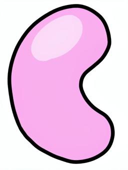 ゼリービーンズピンク ゼリービーンズ,お菓子,甘い,食べ物,手書き,かわいいのイラスト素材