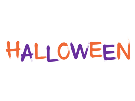 ハロウィンロゴ ハロウィン,文字,秋,ロゴ,10月,イベント,10月31日,パーツ,手書き,かすれのイラスト素材