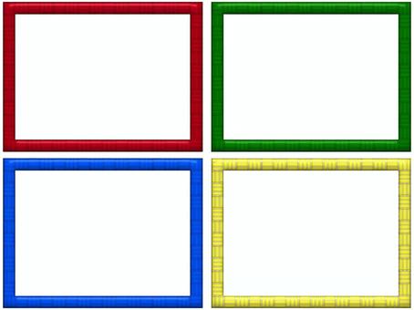 三崩し模様のフレ−ム　セット 三崩し模様,フレ−ム,ポストカード,メッセージカード,飾り枠,あしらい,背景なし,セット,赤,緑のイラスト素材