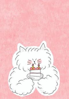 ケーキとねこちゃん ケーキとねこちゃん かわいい,デザート,スイーツ,たべもの,甘い,おやつ,誕生日,バースデー,ハッピー,幸せのイラスト素材