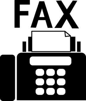 ファックス　 ファックス,固定電話,紙,送信,デフォルメ,アルファベット,ピクトグラムのイラスト素材