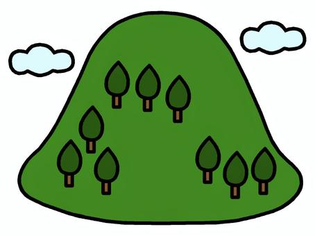 山 山 山,地形,木々,森,風景,田舎,イラストのイラスト素材