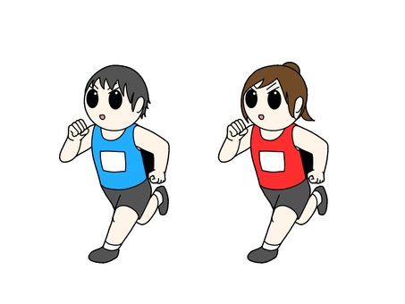 マラソン マラソン,スポーツ,運動,ジョギング,ランニングのイラスト素材