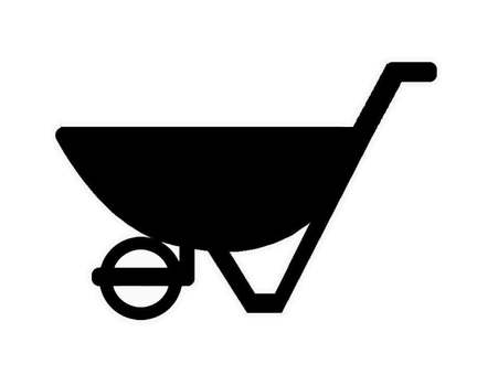手押し一輪車（運搬）イラスト 一輪車,手押し,現場,建設現場,運搬,工事,農業,建設業,道具,積むのイラスト素材