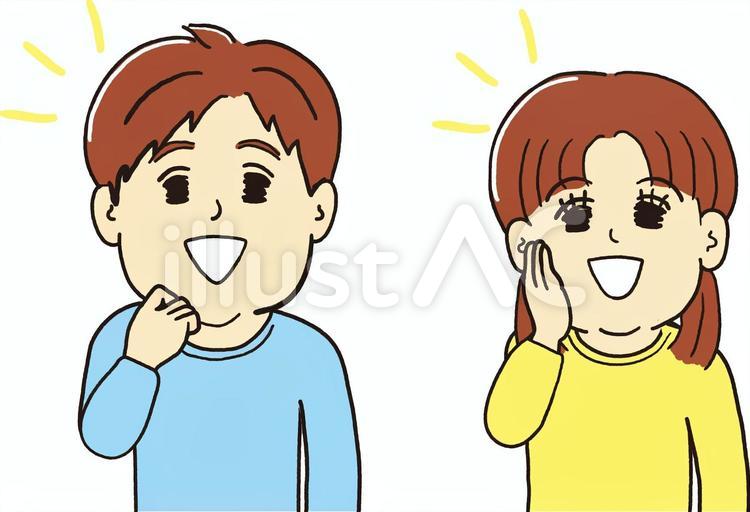 笑顔でひらめいた表情の子供 子供,小学生,児童のイラスト素材