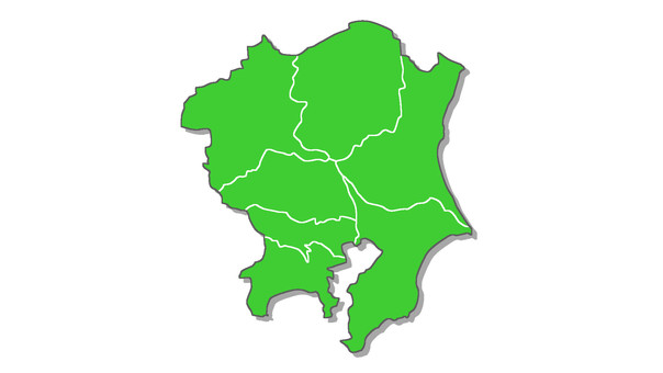 関東地方の地図② 関東地方,関東,地図,都道府県,挿絵,東京,社会,地理,群馬,神奈川のイラスト素材