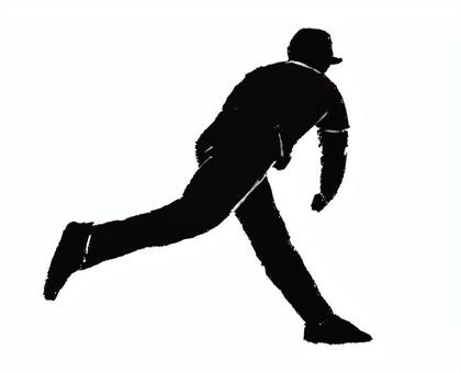 野球シルエット 野球,ベースボール,プロ野球,高校野球,メジャー,スポーツ,社会人野球,試合,甲子園,選手のイラスト素材