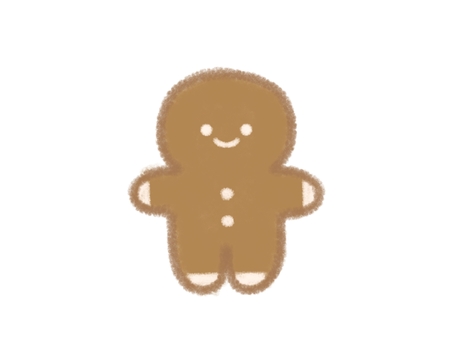 ジンジャークッキー　クリスマス ジンジャークッキー,クッキーマン,クリスマス,クッキー,おいしい,12月,冬,季節,焼き菓子,人型のイラスト素材