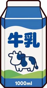 牛乳 牛乳,飲み物,パック,ミルク,シンプル,飲料,乳飲料,かわいい,牛乳パックのイラスト素材