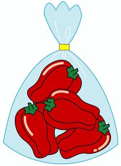 red bell pepper - bagged, red pepper, vegetables, fresh, JPG and PNG