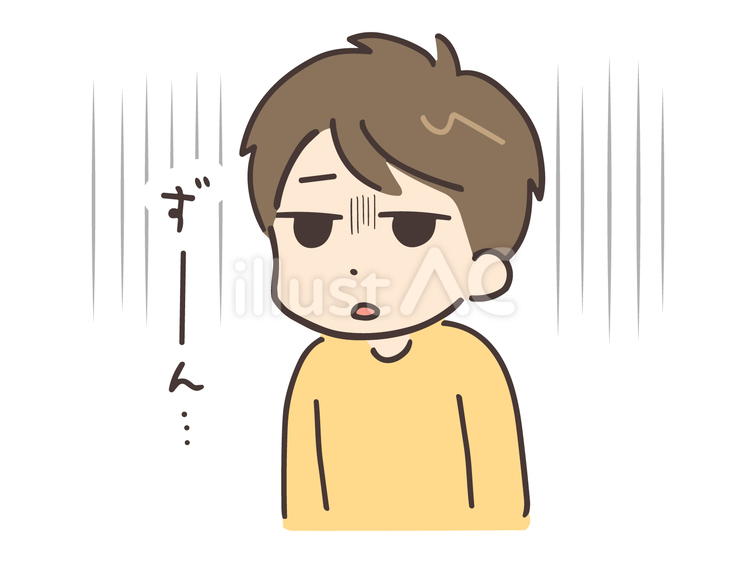 落ち込んでいる気が重そうな男性 男性,落ち込む,無気力のイラスト素材