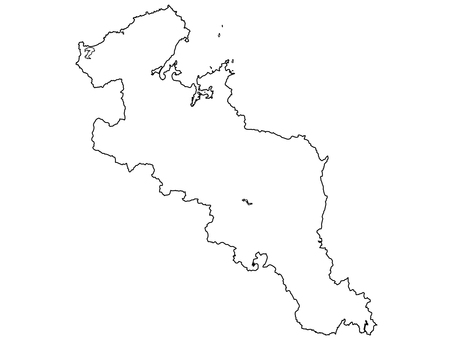 白地図／京都府 京都府,白地図,地図,マップ,形,京都,若狭湾,天橋立,久美浜湾,丹後半島のイラスト素材