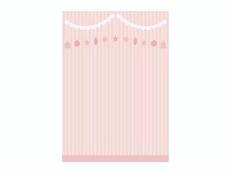 クリスマスのオーナメントのフレーム 縦 クリスマスのオーナメントのフレーム 縦 クリスマス,カード,ポストカード,フレーム,枠,オーナメント,ピンク,12月,冬,メッセージのイラスト素材