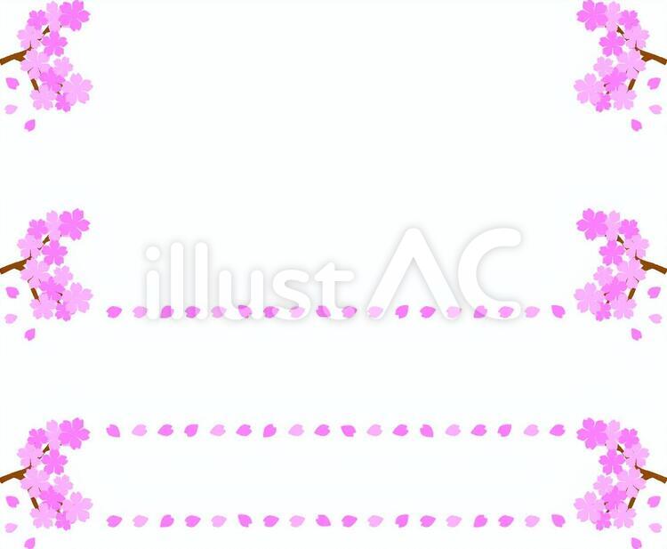 桜のフレーム色々１ 桜,春,花のイラスト素材