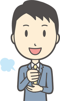 Illustration, idea, a smile, businessman, JPG, PNG and AI