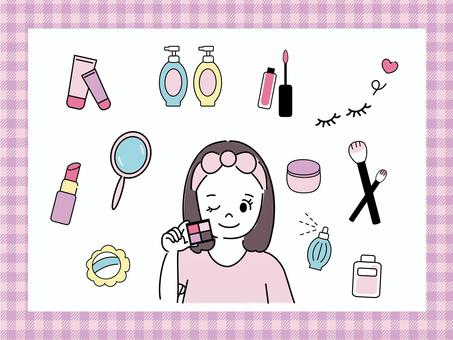 cosmetic girl, cosmétique, cosmétique, beauté, JPG, PNG and AI