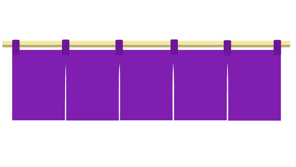 のれん　紫 のれん,店,商店,和風,フレーム,暖簾,老舗,シンボル,入り口,店舗のイラスト素材