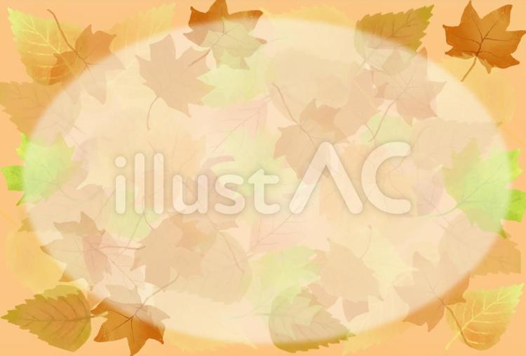 紅葉フレーム　丸　(ぴんく) 紅葉,フレーム,ピンクのイラスト素材