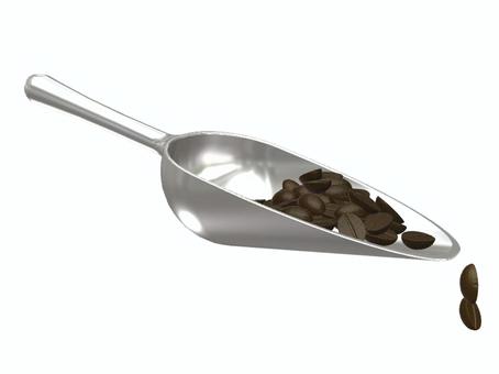 coffee scoop and coffee beans, coffee, scoop, jia beans, JPG and PNG