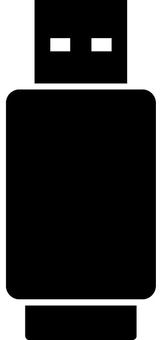 USBメモリ2 usbメモリ,記録,データ,パソコン,アイコン,マーク,モノクロ,シンボル,シンプル,ピクトグラムのイラスト素材