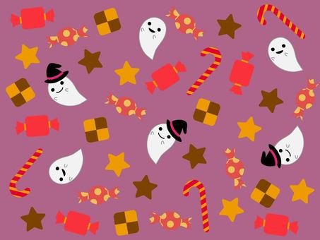 Ghosts and sweets background, , JPG and AI