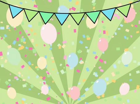 お祝い・イベント集中線と紙吹雪の背景 背景,フレーム,パーティ,お祝い,イベント,横,祭り,誕生日,バースデー,記念日のイラスト素材