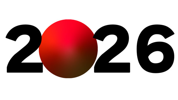 日の丸デザインの2026年 2026年,日の丸,日本,年号,デザイン,数字のイラスト素材