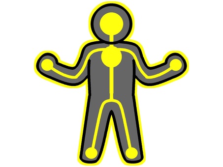 身体強化の魔法を使うピクトグラム『黄』 身体強化の魔法を使うピクトグラム『黄』 身体強化,ピクトグラム,魔法,エフェクト,体内,巡る,エネルギー,モチーフ,カラー,ポーズのイラスト素材