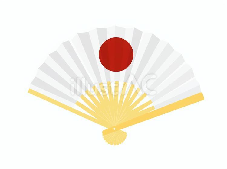 扇子　和　日の丸　イラスト 4 扇子,和,日の丸のイラスト素材