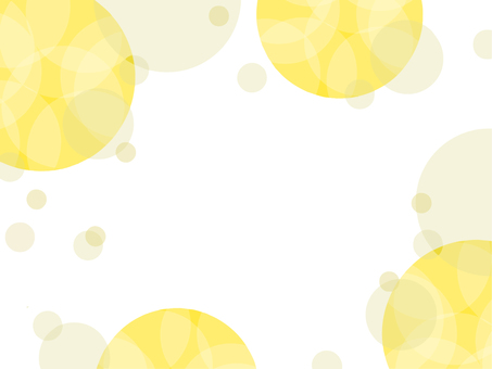 黄色の水玉デザインフレーム＿ポストカード 丸,水玉,円,黄,オレンジ,おしゃれ背景,フレーム,フレーム枠,装飾,あしらいのイラスト素材