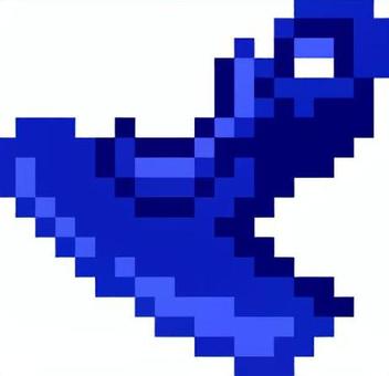 ドット絵の青の布団用掃除機です。 ドット絵,布団掃除機,クリーナー,シンプル,ダニ対策,ハンディクリーナー,吸引,家電,生活,ほこり取りのイラスト素材