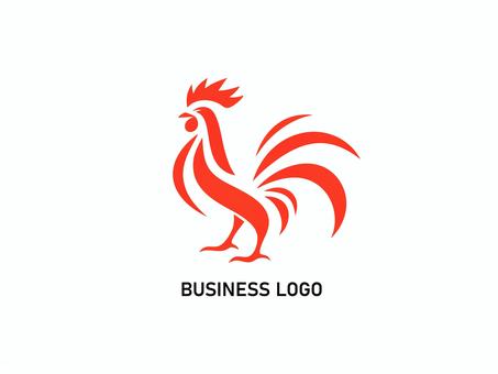 にわとりイメージのロゴデザイン にわとりイメージのロゴデザイン にわとり,ビジネス,ロゴ,養鶏,鶏,シンプル,赤,デザイン,ワンポイント,装飾のイラスト素材
