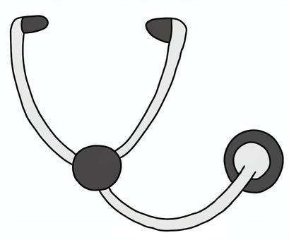 聴診器 聴診器,医療,診察,病院,道具,手書きのイラスト素材