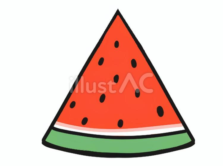 スイカ　赤　一切れ　イラスト 食べ物,スイカ,夏のイラスト素材