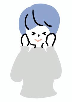 おいしいくて喜ぶ女性 おいしい,女性,食事,喜ぶ,感動,美味,シンプル,ラフタッチ,手書き風,感情のイラスト素材