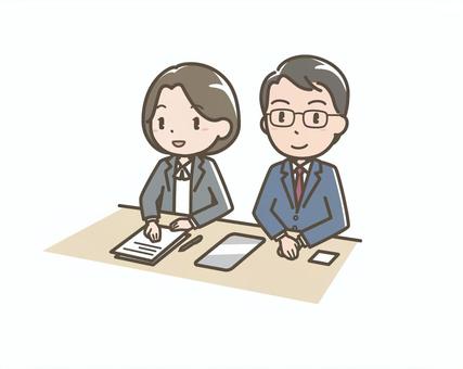 オフィス005 営業,会談,商談,プレゼン,説明,取引,売り込み,提案,オフィス,会社員のイラスト素材