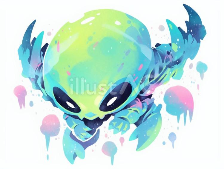 宇宙人5 エイリアン,宇宙人,銀河のイラスト素材