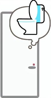 使用中のトイレのドア トイレ,使用中,ドア,お手洗い,化粧室,カギのイラスト素材