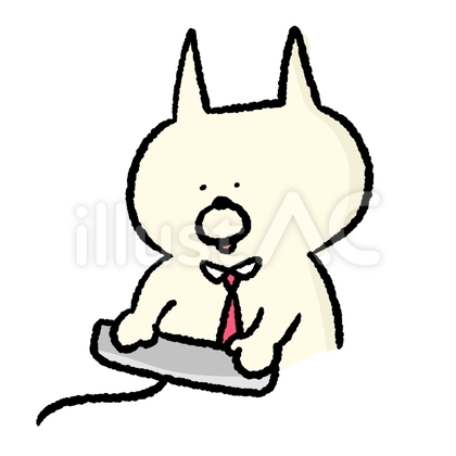 デスクワークするねこ