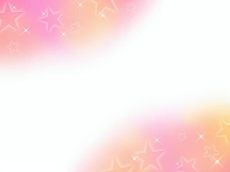 もやもやと星（ピンク） 星,キラキラ,宇宙,グラデーション,フレーム,ピンクのイラスト素材