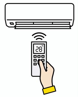 節電・省エネ対策のアイコンエアコン07 節電,省エネ,節約,アイコン,光熱費,電気代,エアコン,設定温度,スイッチ,消費電力のイラスト素材