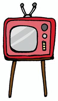 レトロテレビ（足付き） テレビ,アンティーク,レトロ,昭和,茶の間,電化製品,家電,生活,暮らし,娯楽のイラスト素材